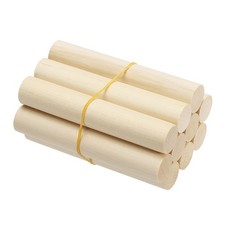 3/4 x 4 Inch Wooden Dowel Rod 10Pcs, Wood Dowels for Craft Natural Color