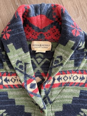 Ralph Lauren Denim Supply Aztec Southwest Navajo Cardigan ladies