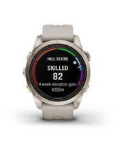 Garmin fēnix 7S GPS-Uhr - Steinweiss/Silber