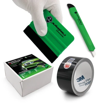 FINEST-FOLIA 3M 2080 Cromo Delete Set Modanature Pellicola Auto 5cm Canali Aria Rastrello + Coltello