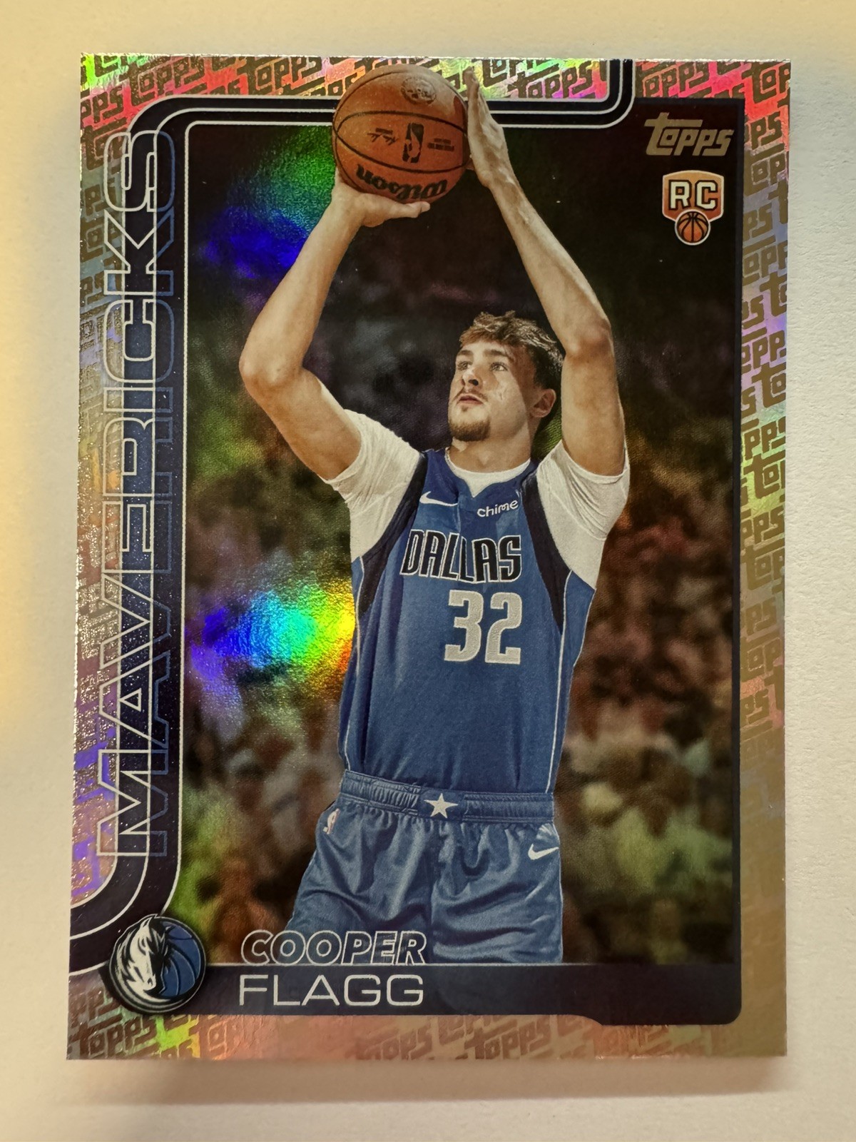 2025-26 Topps - Cooper Flagg #201 Topps Foil Pattern (RC) Fanatics (a)