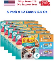 Purina Friskies Gravy Tasty Treasures Prime Filets Wet Cat Food, 60 Cans 5.5 oz