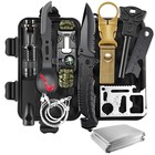 11 in 1 Emergency Survival Kit for Men, Outdoor Gear Camping Large, black