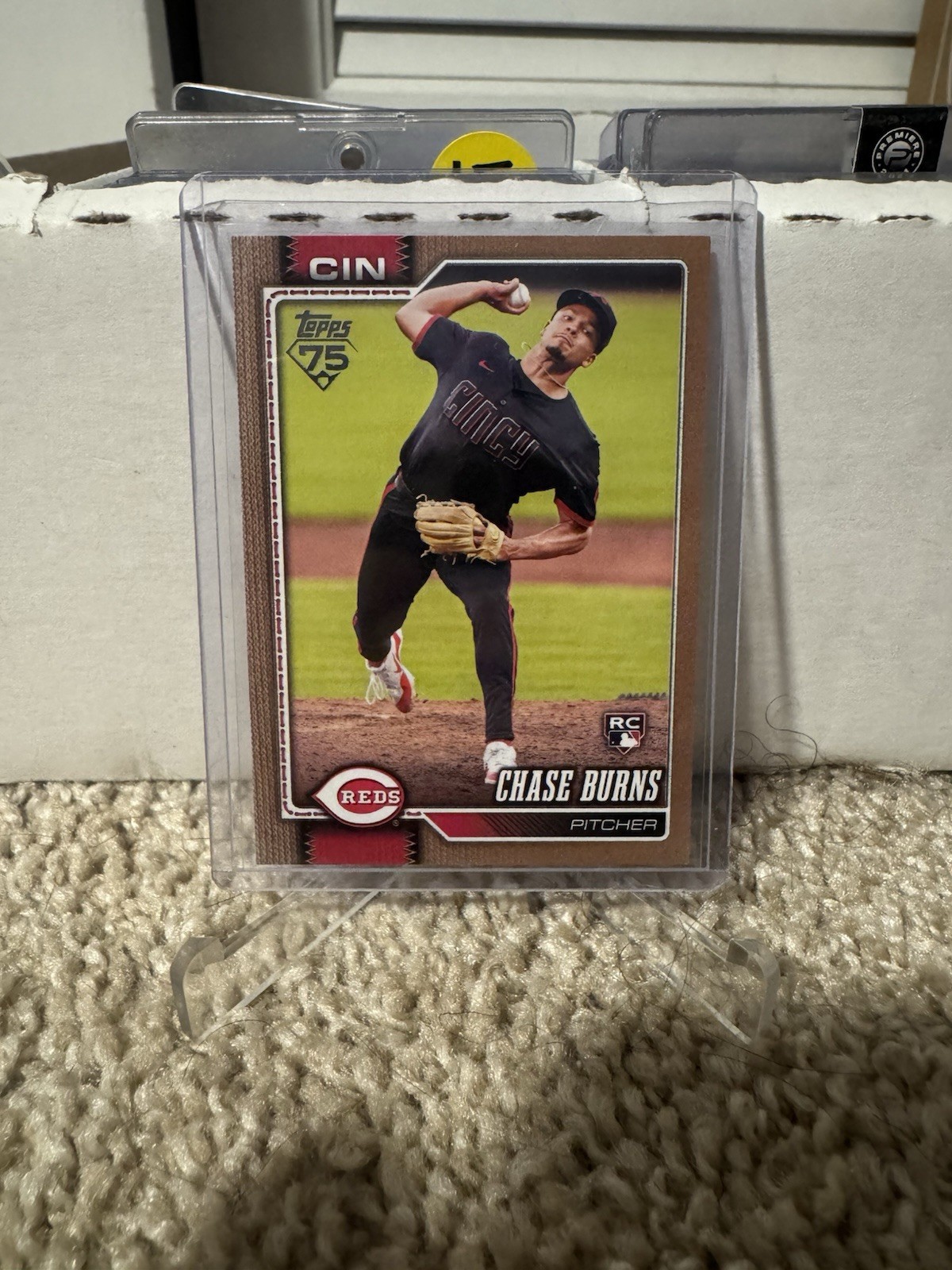 Chase Burns 2026 Topps Series 1 #312 Gold Rookie #/2026 (RC) Reds
