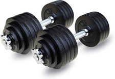 Adjustable Weight Cast Iron Dumbbells Set 105Lbs