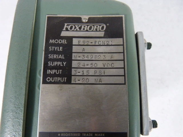 Foxboro E92-FCN21 Air To Current Converter USED - Image 2 of 3