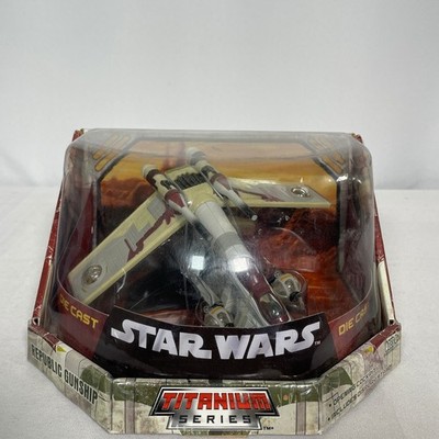 Republic Gunship Star Wars Titanium Series Ultra Die Cast Micro Machines NEU