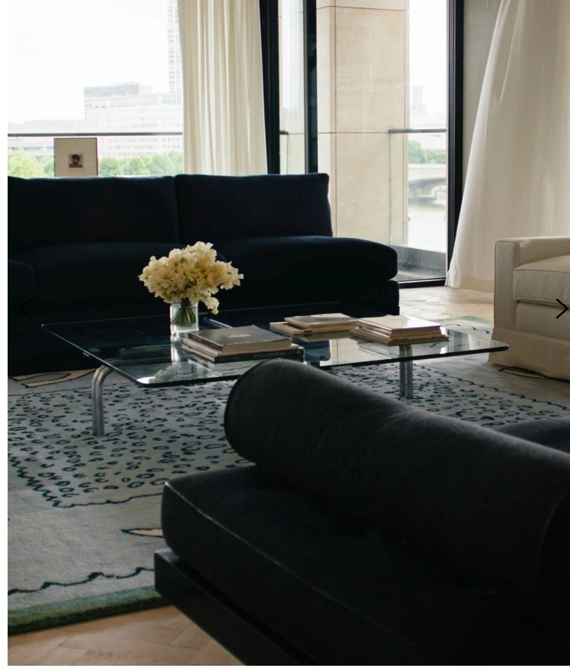 Hand-Tufted Wool Rug | Abstract Animal Print | Pastel Blue & Green Area Rug - Image 2 of 4