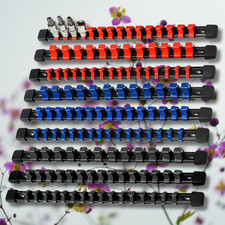 9PC ABS Socket Organizer 1/2 3/8 1/4 inch Drive Socket Rail Holders Wall Mount