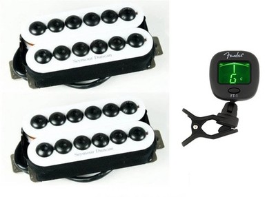 Seymour Duncan Invader Neck & Bridge 6 String Set White SH-8 (FREE GUITAR TUNER)