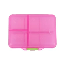 Durable 9 Grids Double Layer Pill Case for Travel Rose Purple 1 Pc