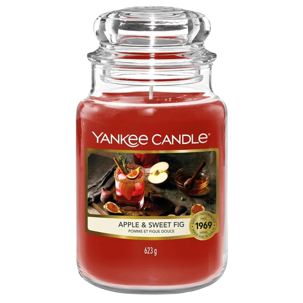 Yankee Candle Apple&Sweet Fig Grosse Duftkerze Im Glas 623G Apfel&SüßE Feige-image