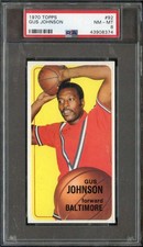 1970-71 TOPPS #92 GUS JOHNSON PSA 8