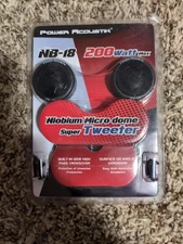 Power Acoustik Nb-18 200w Niobium Micro Dome Tweeters