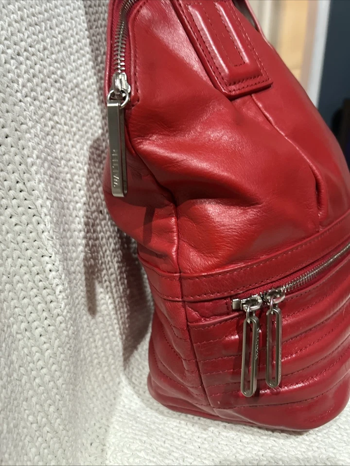 Walter by Walter Baker Red Tote Shoulder Leather Handbag - Image 4 of 4