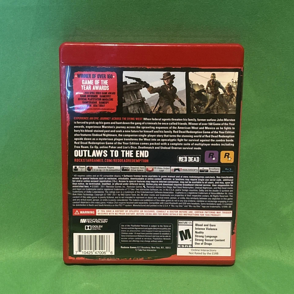 Red Dead Redemption GOTY Edition PS3 Complete Map & Disc Rockstar Hits - Image 4 of 4