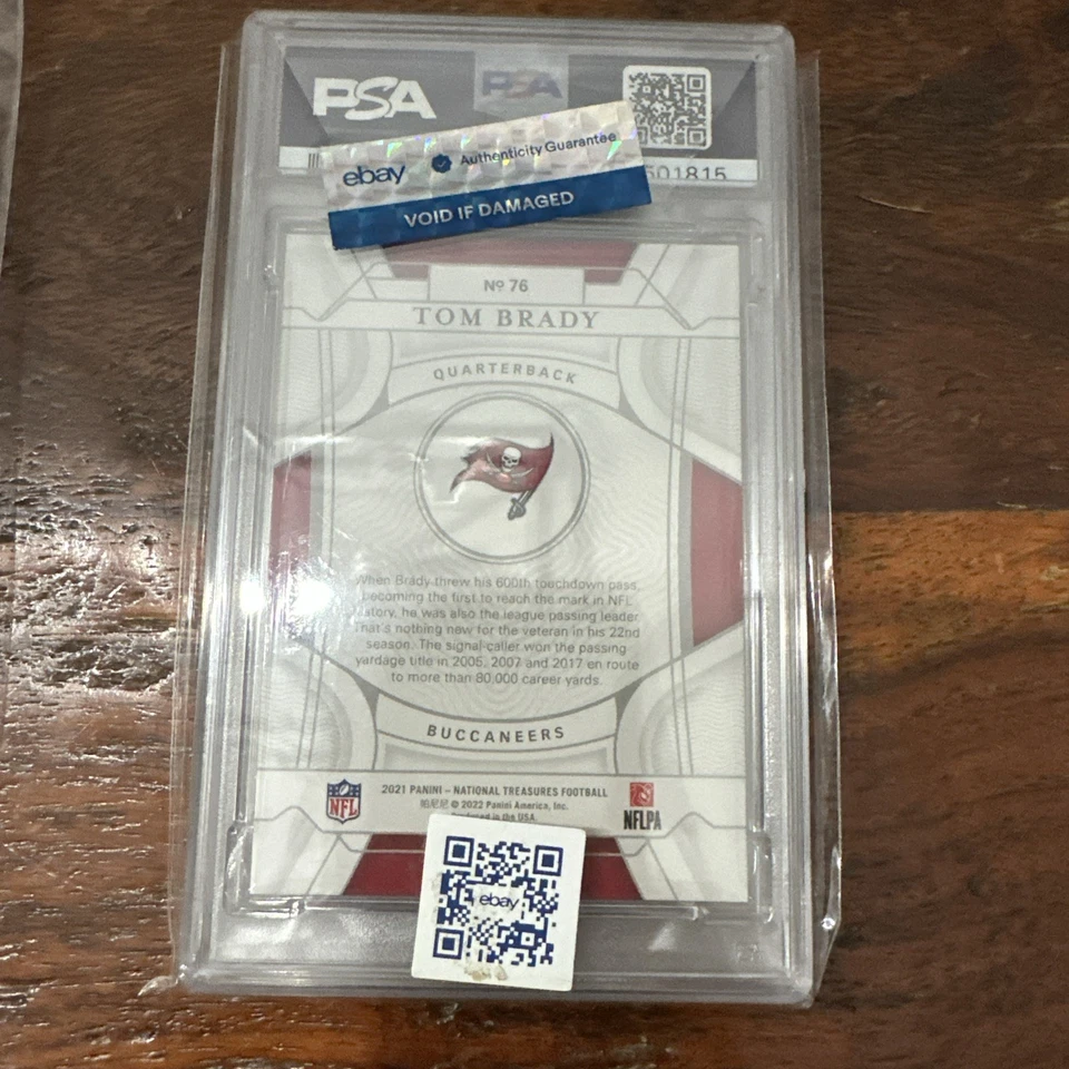 2021 Panini National Treasures Red 03/12 Tom Brady Rare Jersey numbered - Image 2 of 4