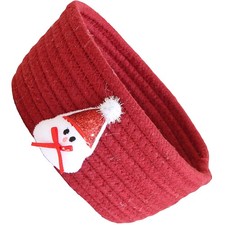 Cotton Rope Woven Red Christmas Storage Basket Holiday Character Organizer Bin