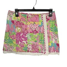 Lilly Pulitzer Vintage Women's Skort Size 6 Tropical Zoo Print Patchwork