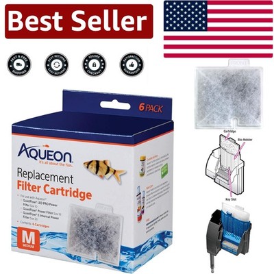 6-Pack Medium Replacement Filter Cartridges with Enhanced 25% Activated Carbon