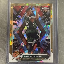 2023-24 Topps Chrome Gold Sapphire - Damian Lillard - Gold SP /50