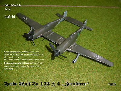 Focke Wulf Ta 152 Z-4 ''Zerstörer''        1/72 Bird Models UMbausatz / conversion