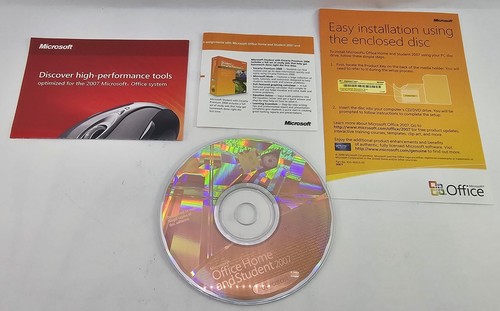 Microsoft MS Office 2007 Home & Student GENUINE Disc W/ Product Key - Picture 2 of 7