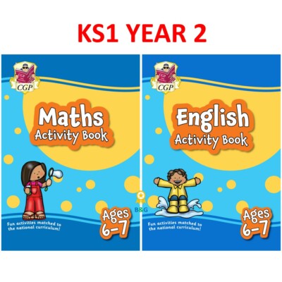 KS1 Year 2 Maths English Home Learning Activity Workbooks 2 Pack Ages 6-7 CGP