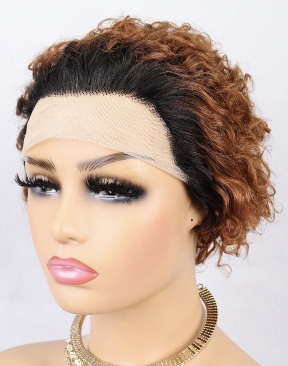 Perruque En Cheveux Humains Bruns 8 Pouces - Tulle Frontal 13x1 - Lisse Et Naturelle - Neuf Sans étiquettes