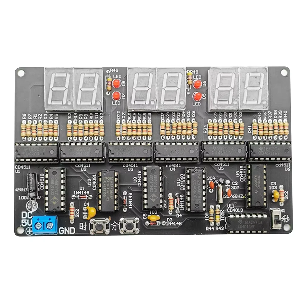 Digital Circuit Clock DIY Electronic Kit Electronic Clock Teaching Kit With Case - Image 3 of 4