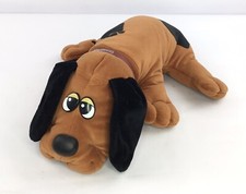 Vintage 1985 Pound Puppies Puppy Tonka 18  Brown Black Spots Clean W/ OG Collar