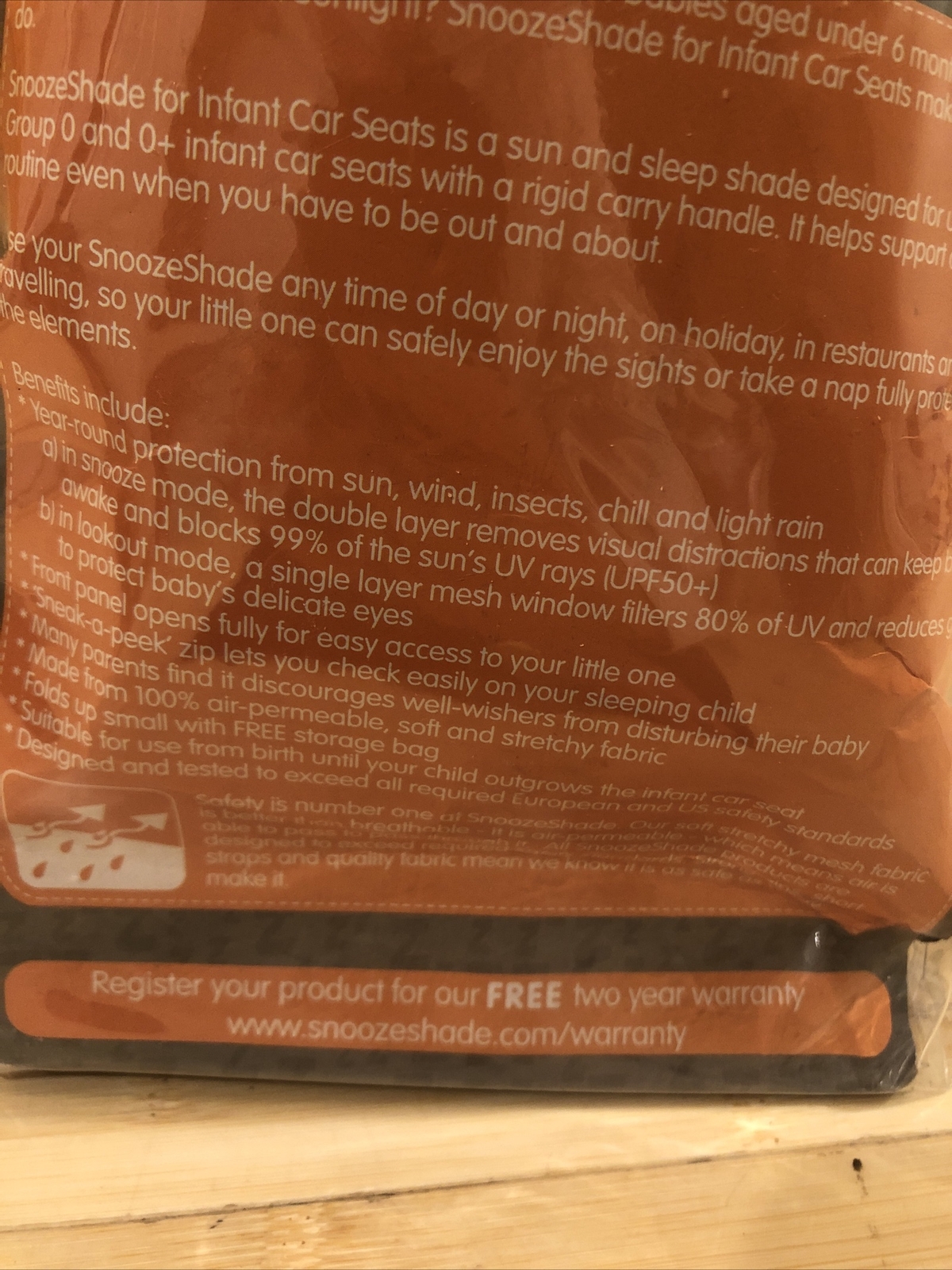 SnoozeShade Sunshade & Baby Sleep Aid Car Seat UV Cover Blocks 99 UV