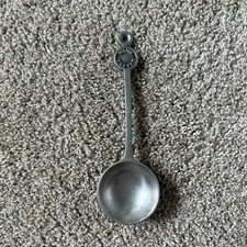 Vtg Wilton Columbia PA Pewter 7" Wine Taster Spoon Tasting Ladle Decor USA Made