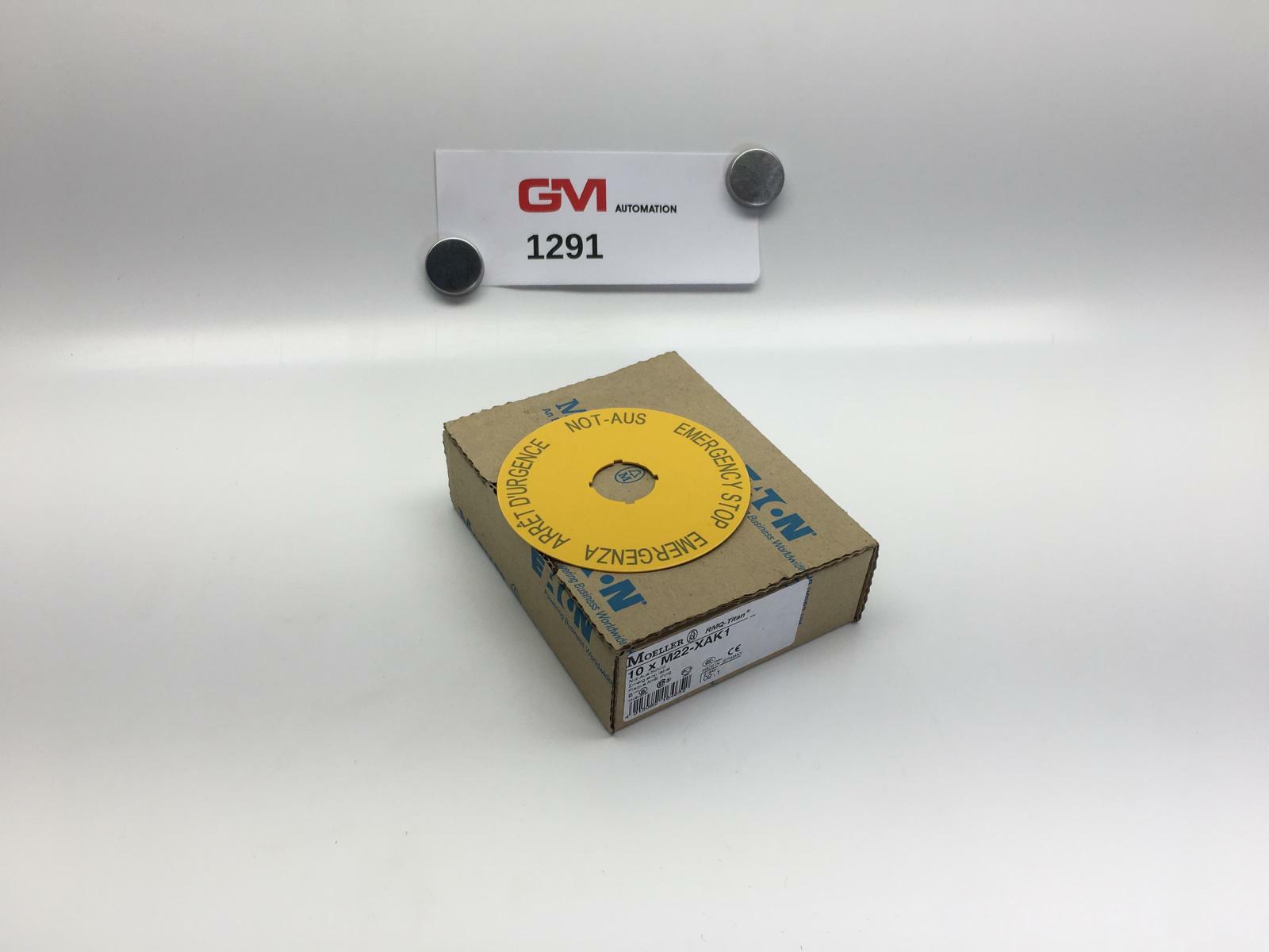 9x Moeller Emergency Stop Label M22-XAK1 RMQ-Titan Self-Adhesive