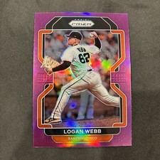 2022 Panini Prizm #112 Logan Webb Purple Prizm