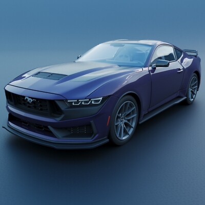 3d Printed 1/25 2024 Ford Mustang Dark Horse Model Kit 