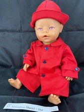 selbst genähte Puppenkleidung für Baby Born, nach BURDA Schnittmuster 17 11)