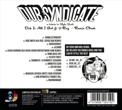 DUB SYNDICATE DUB IS ALL I GOT: A TRIBUTE TO STYLE SCOTT [REMIX CLASH] NEW CD