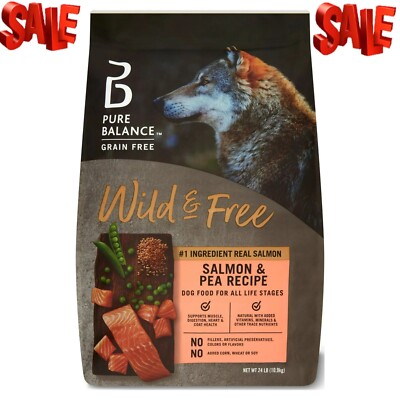Balance Wild & Free Salmon & Pea Recipe Dry Dog Food, Grain-Free, 24 Lbs