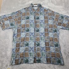 Men s Vintage Pierre Cardin Multicolor Hawaiian Shirt. Button Up, Size X-Large