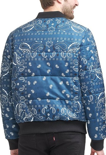 Men Puffer Bomber Jacket Size 