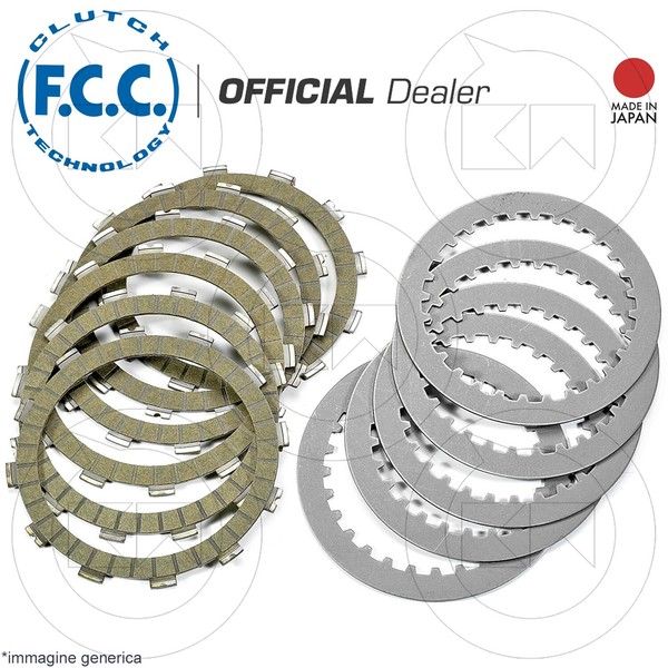 Kit Scheiben Kupplung Getrimmt + Stahl Original Fcc Kawasaki Gpz 1100 1995-1997-image