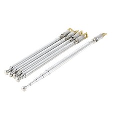 180 Degree 5 Sections Aerial Universal Telescopic Telescoping Antenna 5 Pcs