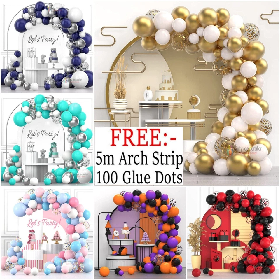 Balloon Arch Kit + Balloons Garland Birthday Wedding Party Baby Shower Decor UK.