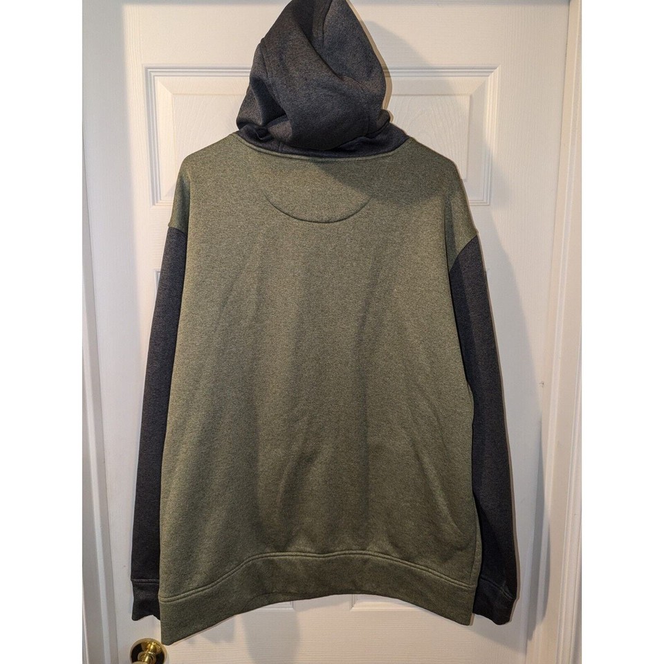 Burton Hoodie Mens Size L Green Gray Sweatshirt Jacket Sweater