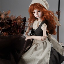 DOLLMORE 1/4 BJD 17" high doll outfits MSD - Oliver Girl Set Brown A8-6-5