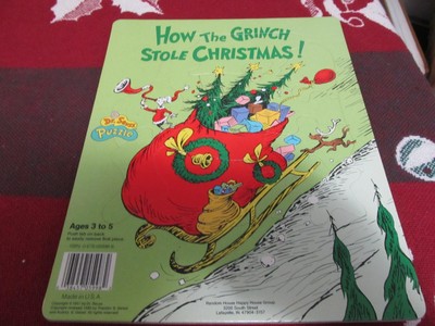 RARE! VINTAGE RANDOM HOUSE HOW THE GRINCH STOLE CHRISTMAS BY DR.SUESS PUZZLE NEW