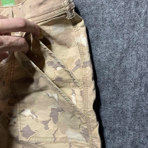 Anthropologie Shorts Womens 30 The Wanderer Tan Linen Blend Camo Utility Stretch - Picture 4 of 10