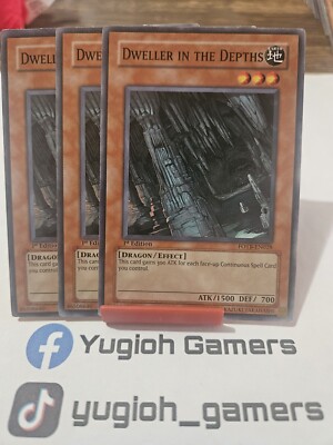 Yu-Gi-Oh Dweller In The Depths X3 FOTB  1st Edition Common Light Played 