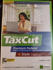 H&R Block Tax Cut Premium Federal + State 2006 Tax Year Windows and Mac CD-ROM